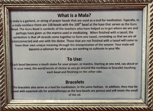 framed description of What is a Mala